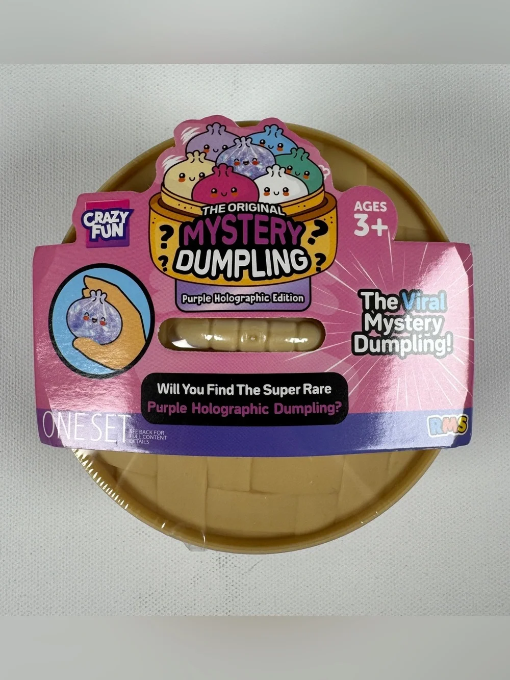 RMS Crazy Fun Mystery Purple Holographic Edition Squishy Dumpling Bun